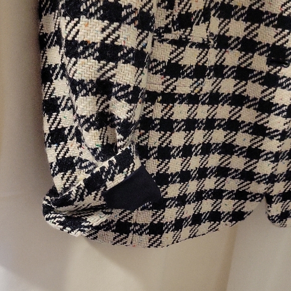 Talbots Women's Black and White Checkered Jacket - Picture 13 of 14